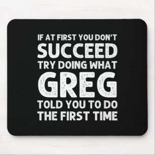 Mousepad GREG Gift Name Personalizado Birthday, Natal Diver
