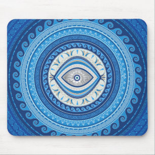 Mousepad Grego Mati Mataki - ornamento grego do olho mau
