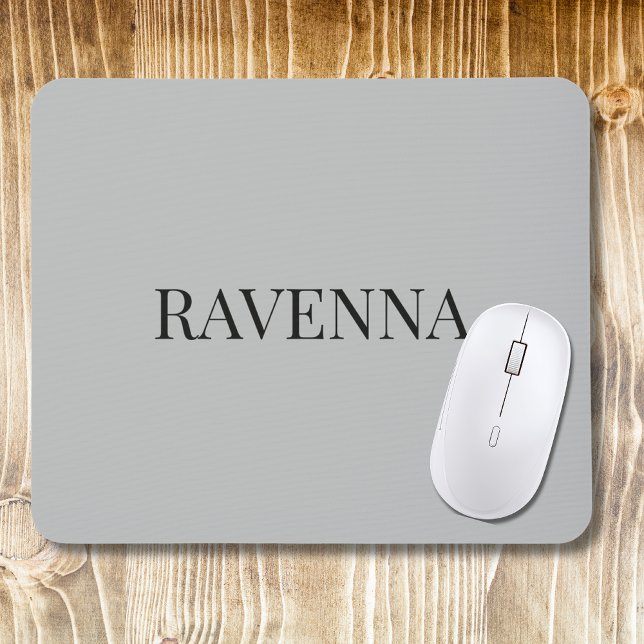 Mousepad Greige Luxo Serif Personalizado Nome Customizado (Criador carregado)