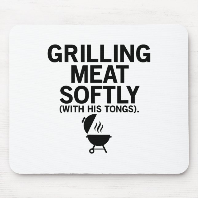 Mousepad Grelha De Carne Suave Com As Suas Tintas, Peça Eng (Frente)