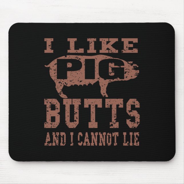 Mousepad Grelha De Churrasco Silhueta Eu Gosto De Bumbuns D (Frente)