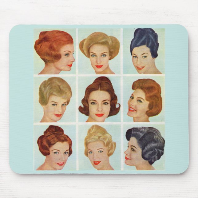 Mousepad grelha de penteados dos anos 60 (Frente)