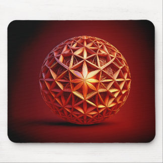 Mousepad Grelha de Sierpinski Vermelha Fractal