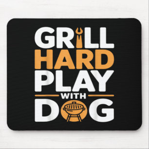 Mousepad Grelhar Duro Brincar Com Cachorro Quintal Amante D