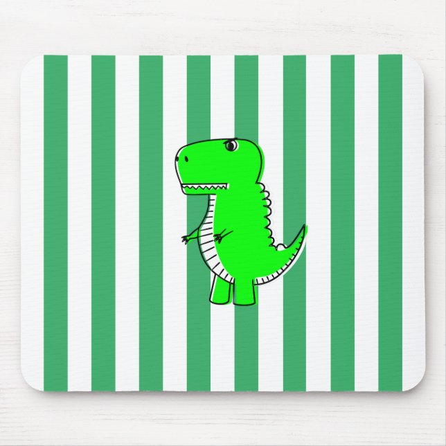 Mousepad Greve Verde Verde Dinossauro Branco (Frente)