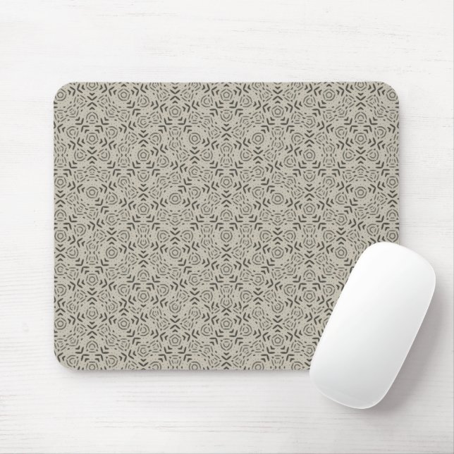 Mousepad Grey minimalist Penrose geometric design desk mat (Com mouse)