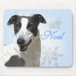 Mousepad Greyhound Black & White Noel2