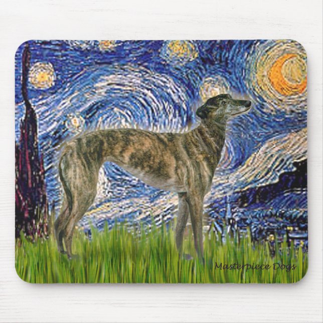 Mousepad Greyhound (br2) - Noite Estrelada (Frente)