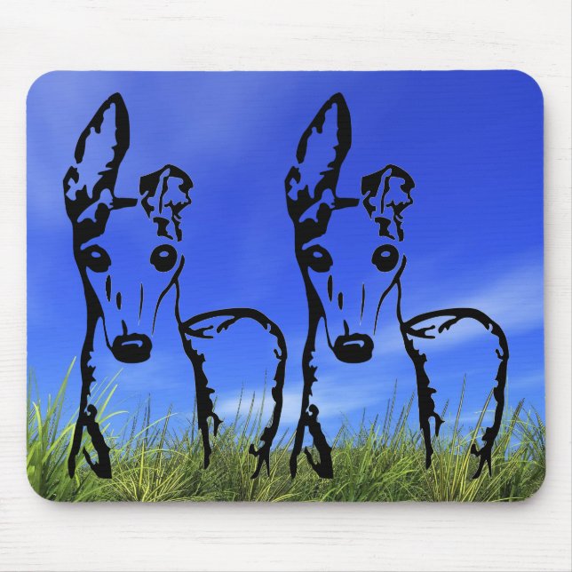 Mousepad Greyhound italiano muito bonito (Frente)