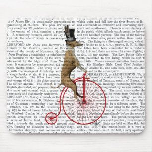 Mousepad Greyhound na bicicleta Red Penny Farthing