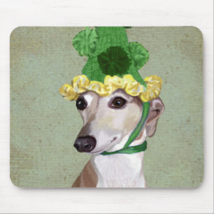 Mousepad Greyhound no Chapéu Verde