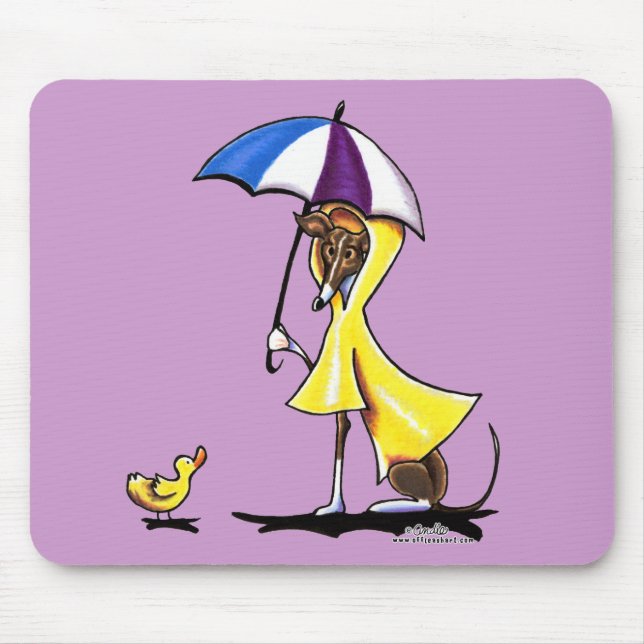 Mousepad Greyhound Raincoat (Frente)