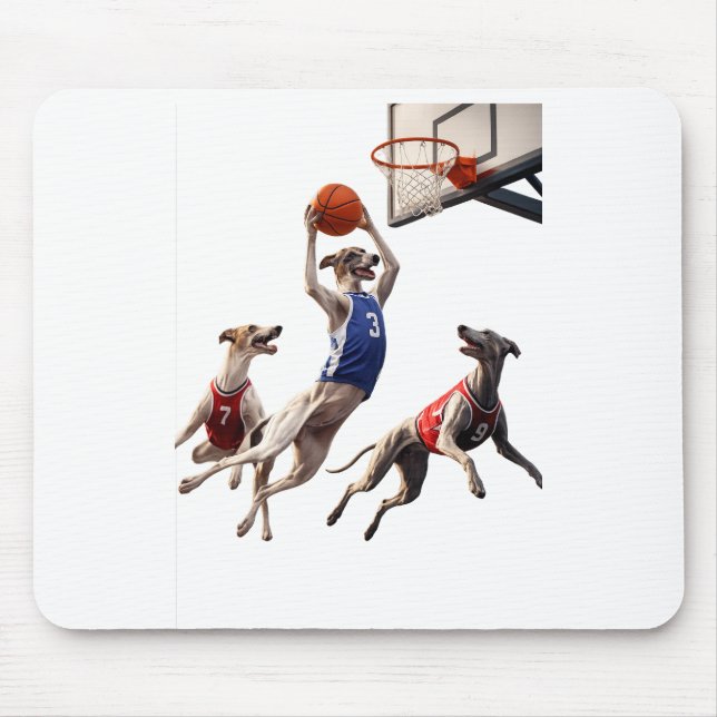 Mousepad Greyhounds playing basketball (Frente)