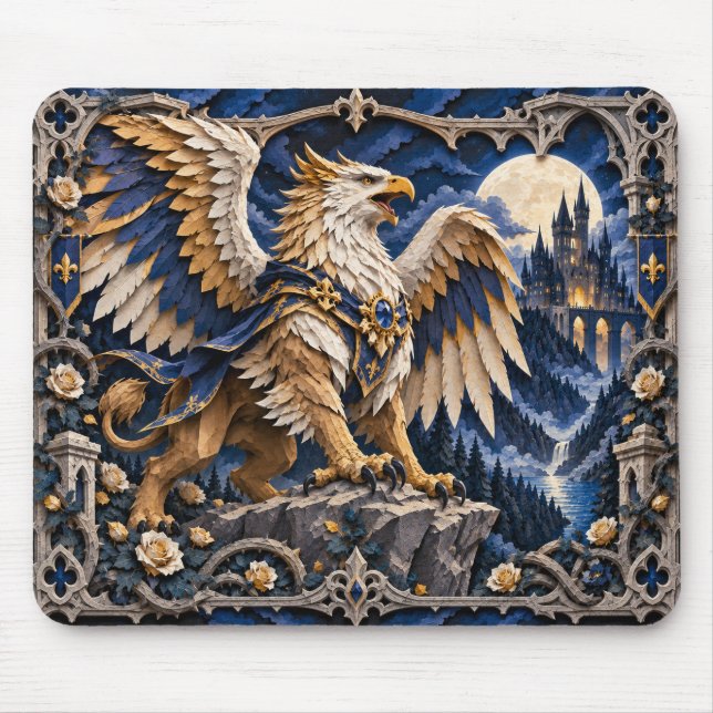 Mousepad Griffin, Monstro de Papel Recortado (Frente)