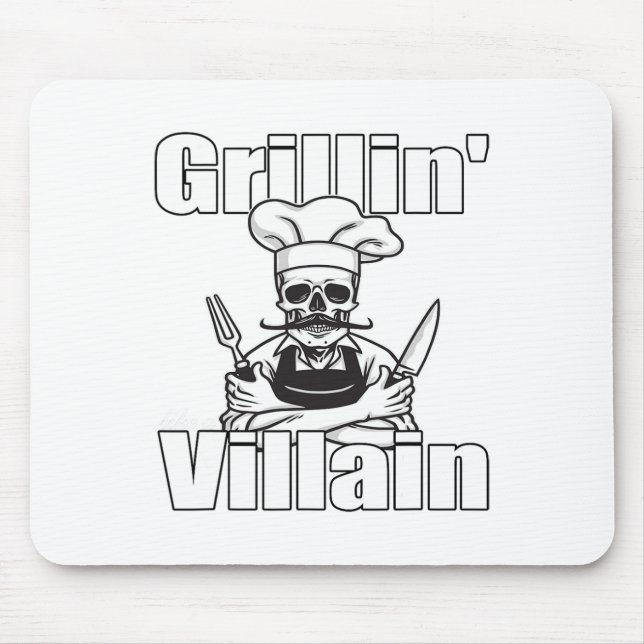 Mousepad Grillin Como Um Churrasco De Villain Grillin E Chi (Frente)