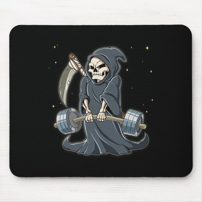 Mousepad Grim Reaper Gym Weight Training Deadlift  (Frente)