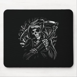 Mousepad Grim Reaper Skull Death Scythe Morto Gothic Horror