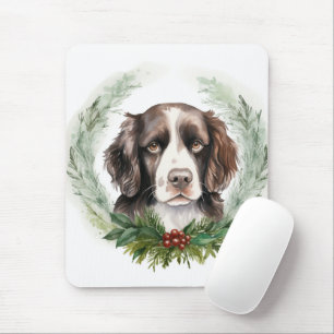Mousepad Grinalda de Natal do Springer spaniel Pupila Festi
