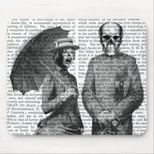 Mousepad Gritando Mulher e Caveira