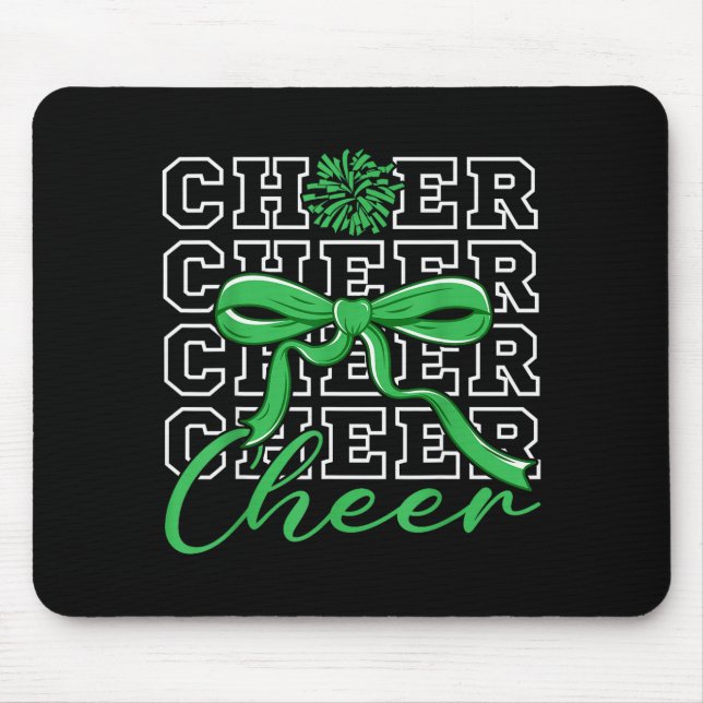 Mousepad Grito de Animação Grito Verde Bow Coquete Cheerlea (Frente)