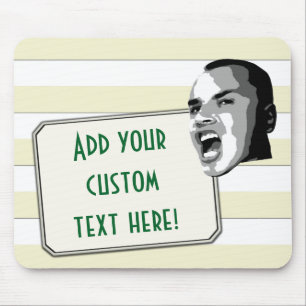 Mousepad Grito feito sob encomenda do texto em listras