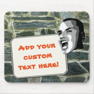 Mousepad Grito feito sob encomenda do texto na estrutura