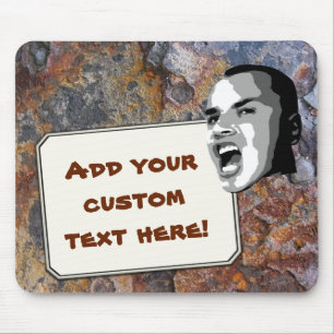 Mousepad Grito feito sob encomenda do texto na estrutura