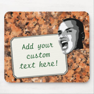Mousepad Grito feito sob encomenda do texto na superfície