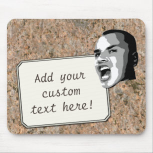 Mousepad Grito feito sob encomenda do texto na textura