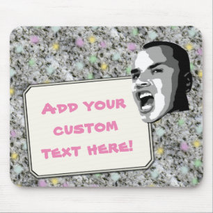 Mousepad Grito feito sob encomenda do texto na textura