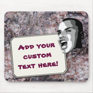 Mousepad Grito feito sob encomenda do texto na textura