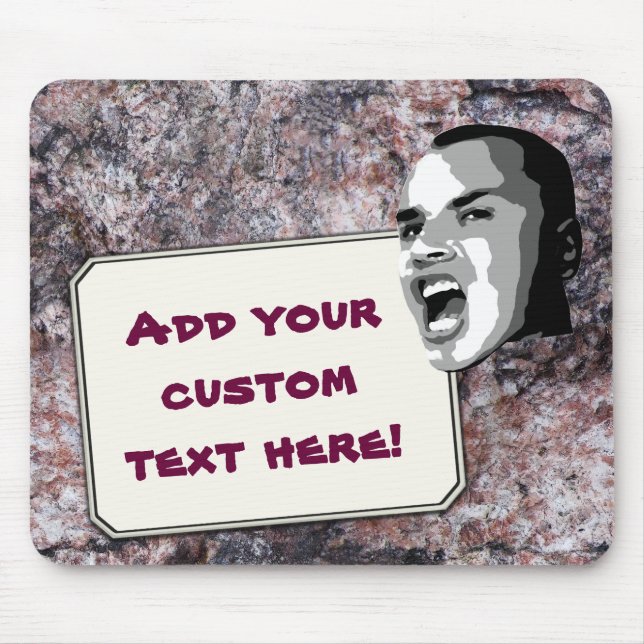 Mousepad Grito feito sob encomenda do texto na textura (Frente)