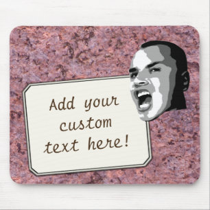 Mousepad Grito feito sob encomenda do texto na textura