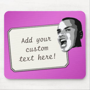 Mousepad Grito feito sob encomenda do texto no rosa do