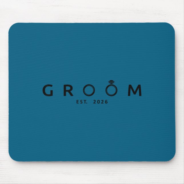 Mousepad Groom est 2026 wedding bachelor party future (Frente)