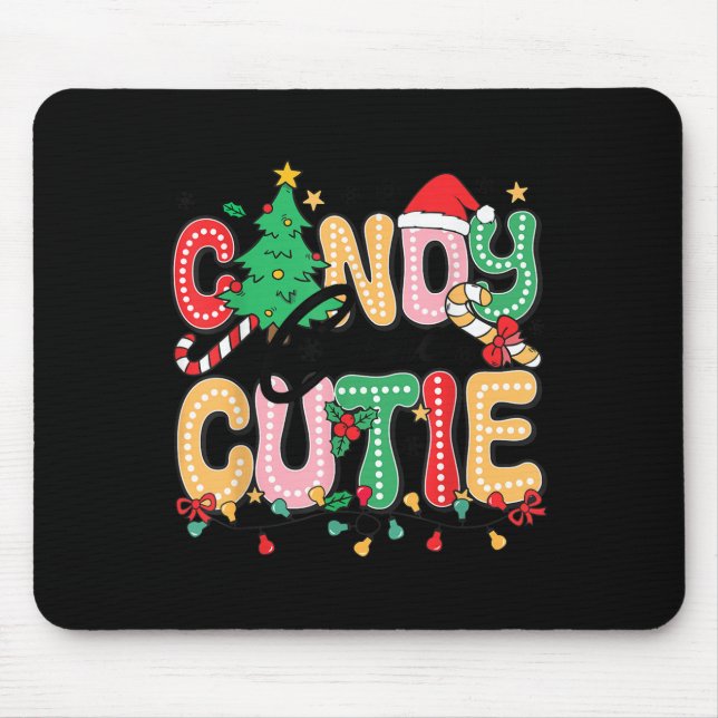 Mousepad Groovy Candy Cane Cutie Christmas Xmas Women Men G (Frente)
