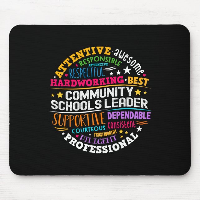 Mousepad Groovy Community Schools Leader Spreading Positivi (Frente)
