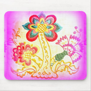 mousepad groovy da palmeira do rosa do estilo do