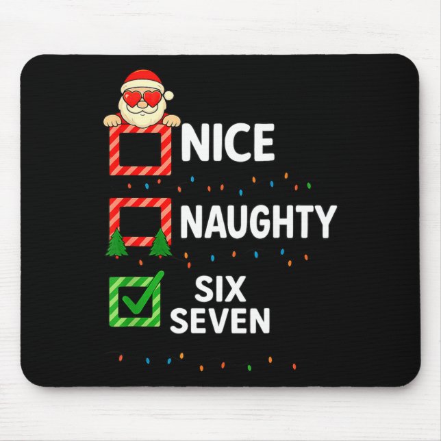 Mousepad Groovy Naughty Six Seven 67 Christmas Family Xmas  (Frente)