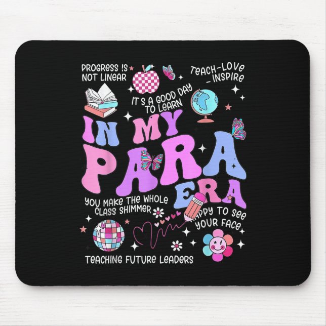 Mousepad Groovy No Meu Paraprofessionnelle Para Era (Frente)