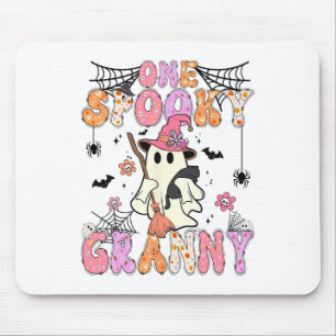 Mousepad Groovy One Spooky Avó Retro Halloween Cute Ghos
