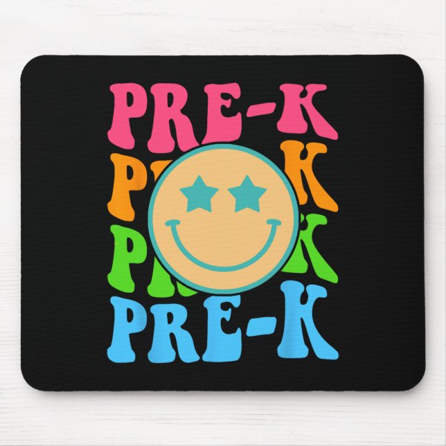 Mousepad Groovy Pre-K Vibes Enfrenta Professores Retro Cria (Frente)