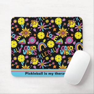 Mousepad Groovy, retrô 90, preto