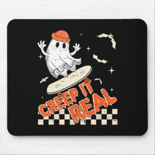 Mousepad Groovy Retro Ghost Halloween Creep It Real Boys Sk