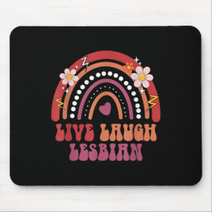 Mousepad Groovy Retro Viva Ria Orgulho Lésbico Orgulho Lgbt