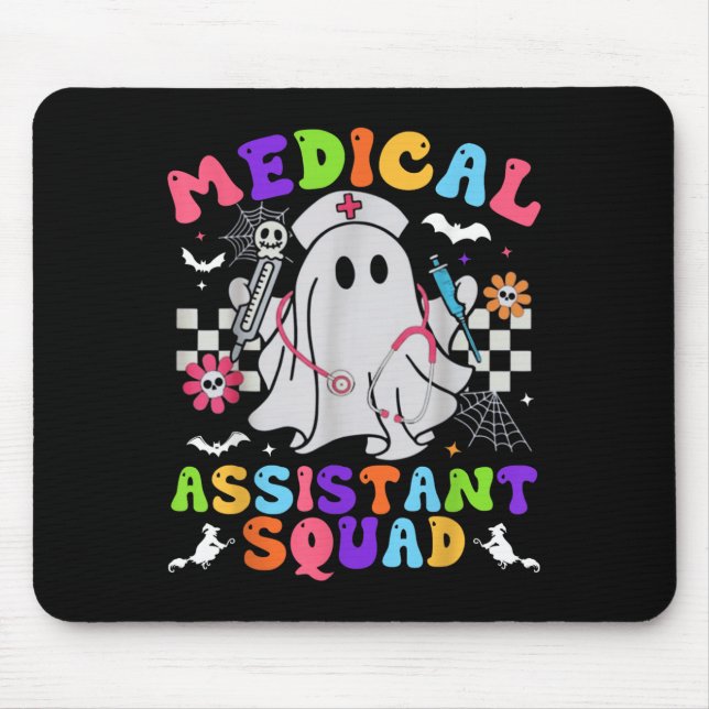 Mousepad Groovy Spooky Medical Istant Squad Cute Halloween (Frente)