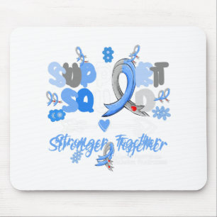 Mousepad Groovy Support Squad Blue Ribbon Diabetes Awarenes