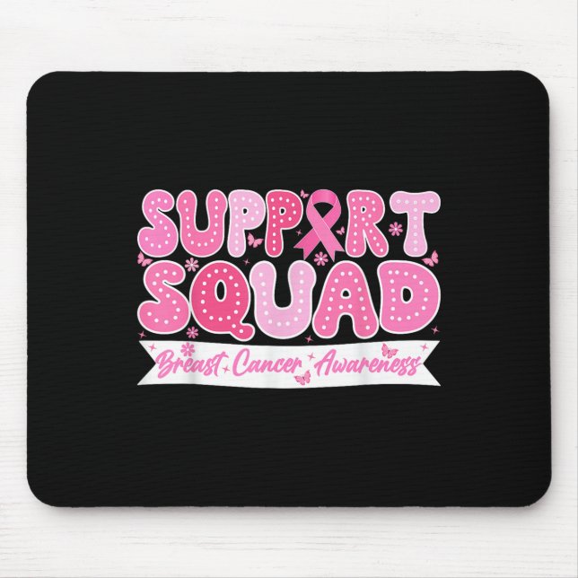 Mousepad Groovy Support Squad Breast Cancer Awarness Pink (Frente)