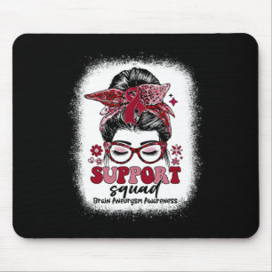 Mousepad Groovy Support Squad Messy Bun Brain Aneurysm