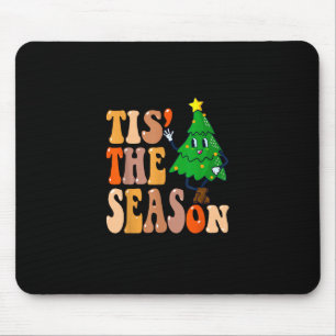 Mousepad Groovy Tis The Season Árvore de Natal de Pinheiro